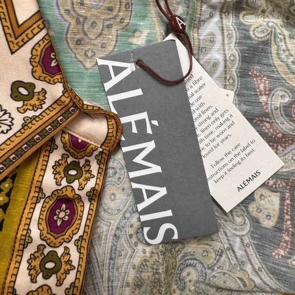 NWT✨ALEMAIS Clemenza Spliced Mini Shirtdress - Picture 7 of 8